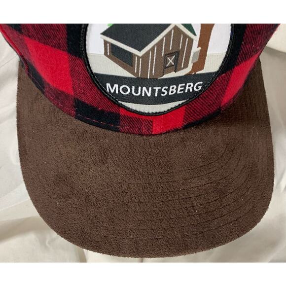 MOUNTSBERG Buffalo Plaid w suede Hat Pukka® Cap Snapback Conservation Halton NWT - Picture 11 of 12